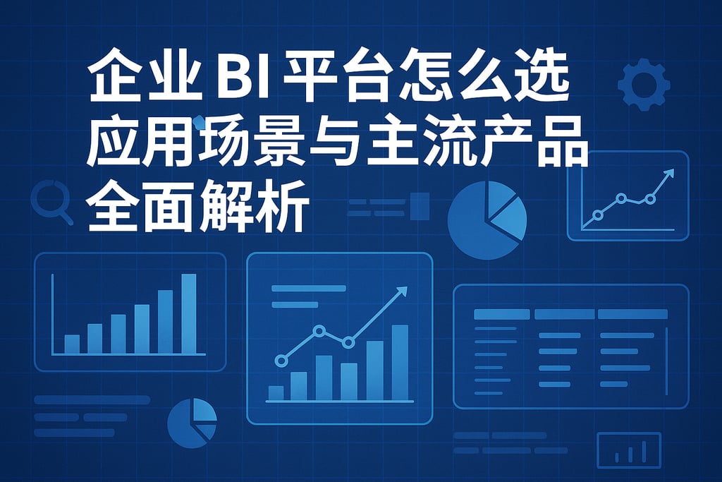 企业BI平台怎么选才合适？应用场景与主流产品全面解析"